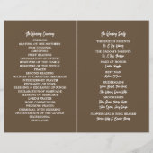 Seahorse Romance, Beach Wedding Programme (Achterkant)