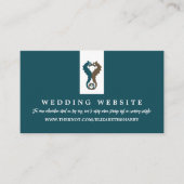 Seahorse Romance, Beach Wedding Website Informatiekaartje (Voorkant)
