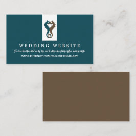 Seahorse Romance, Beach Wedding Website Informatiekaartje