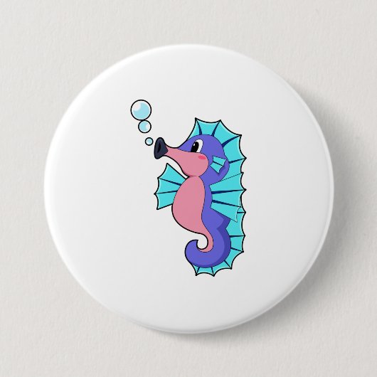 Seahorse Ronde Button 7,6 Cm (Voorkant)