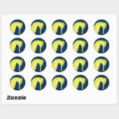 Seahorse Ronde Sticker (Vel)