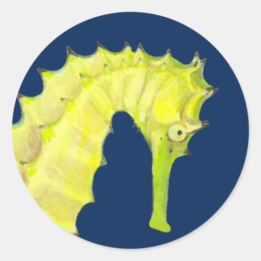 Seahorse Ronde Sticker (Voorkant)