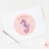 Seahorse Ronde Sticker (Envelop)