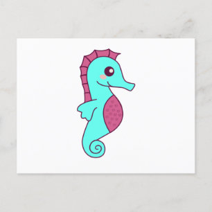 Seahorse ros underwater Horse Animals in water Briefkaart