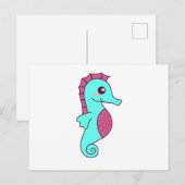 Seahorse ros underwater Horse Animals in water Briefkaart (Voorkant / Achterkant)