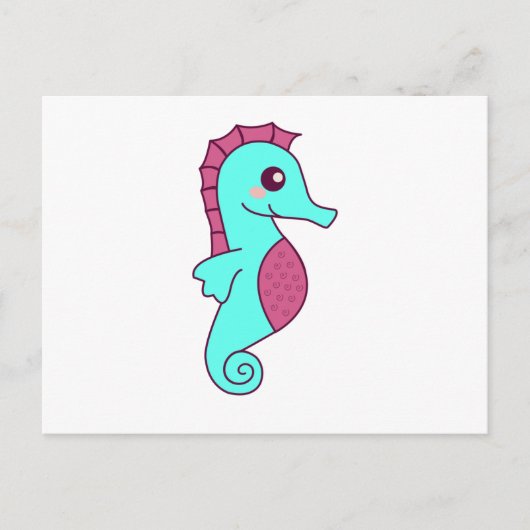Seahorse ros underwater Horse Animals in water Briefkaart (Voorkant)