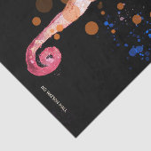 Seahorse - Roze Tissuepapier (Detail)