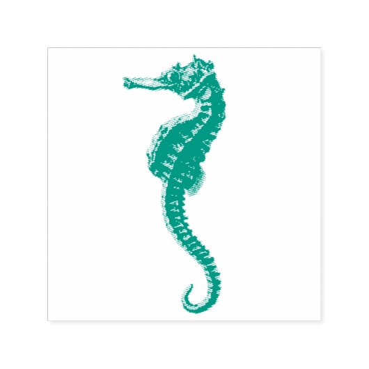  SEAHORSE RUBBER STAMP  ZELFINKTENDE STEMPEL (Design)