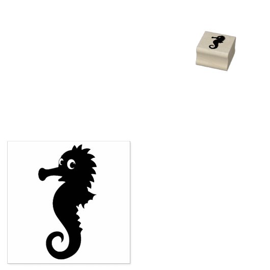Seahorse Rubberstempel (Gestempeld)