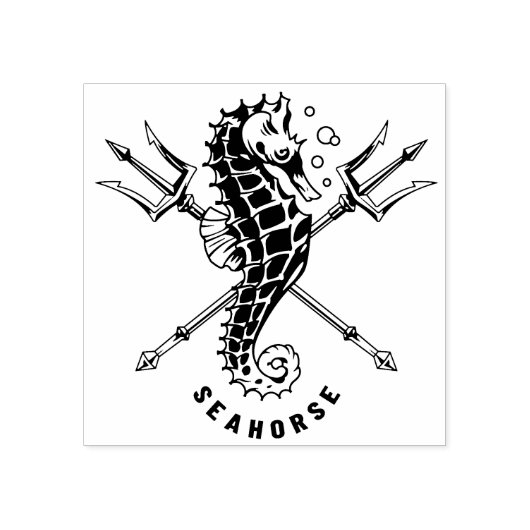 Seahorse Rubberstempel (Afrduk)