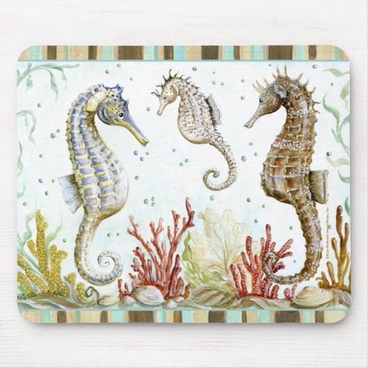 Seahorse Sanctuary van Kate McRostie Muismat (Voorkant)