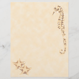 Seahorse Seastar Letterhead Stationery