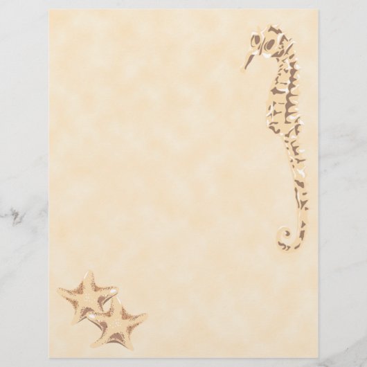 Seahorse Seastar Letterhead Stationery (Voorkant)