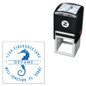 Seahorse Self-Inking Return Address Stamp Zelfinktende Stempel (In situ)