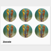 Seahorse Serenade Ronde Sticker (Vel)