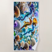 Seahorse Serenity: Onderwater Oasis Strandlaken (Voorkant)