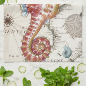 Seahorse Shabby Theedoek (Gevouwen)