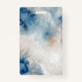 Seahorse shell under the sea baby boy shower  badge (Achterkant)