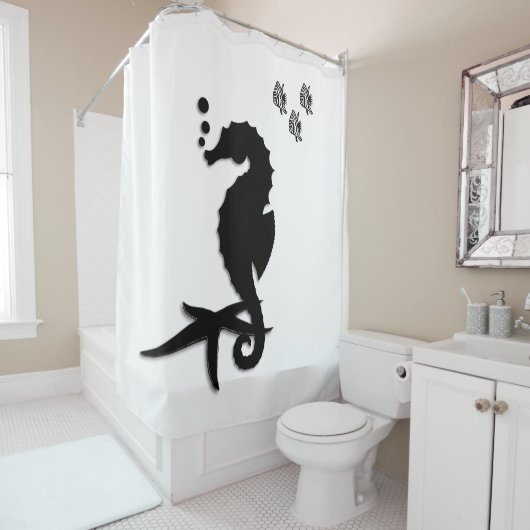 Seahorse Shower Curtain Douchegordijn (In situ)