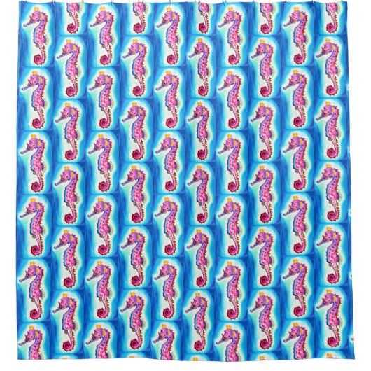 Seahorse Shower Curtain Douchegordijn (Voorkant)