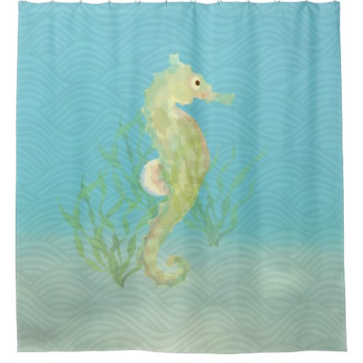 Seahorse Shower Curtain Douchegordijn (Voorkant)