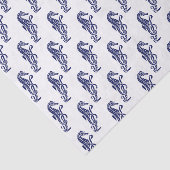 Seahorse Silhouette #2 Beach Theme - Blue Tissuepapier (Detail)