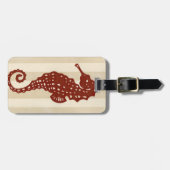 Seahorse Silhouette Bagagelabel (Voorkant horizontaal)