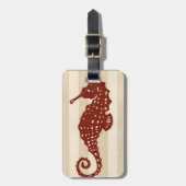 Seahorse Silhouette Bagagelabel (Voorkant verticaal)