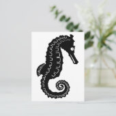 Seahorse Silhouette Briefkaart (Staand voorkant)