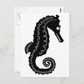 Seahorse Silhouette Briefkaart (Voorkant / Achterkant)