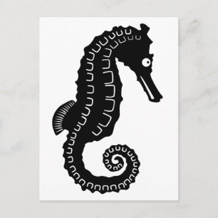 Seahorse Silhouette Briefkaart