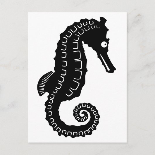 Seahorse Silhouette Briefkaart (Voorkant)