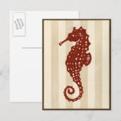 Seahorse Silhouette Briefkaart (Voorkant / Achterkant)