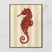 Seahorse Silhouette Briefkaart (Voorkant)