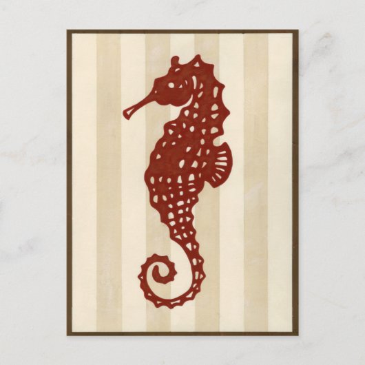 Seahorse Silhouette Briefkaart (Voorkant)