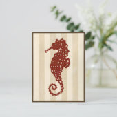 Seahorse Silhouette Briefkaart (Staand voorkant)
