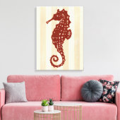 Seahorse Silhouette Canvas Afdruk (Insitu (Woonkamer))