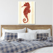 Seahorse Silhouette Canvas Afdruk (Insitu (Slaapkamer))
