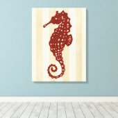 Seahorse Silhouette Canvas Afdruk (Insitu (Houten vloer))