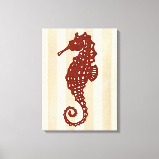 Seahorse Silhouette Canvas Afdruk (Voorkant)