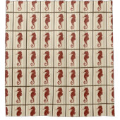 Seahorse Silhouette Douchegordijn (Voorkant)