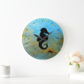 Seahorse Silhouette Grote Klok (Huis)