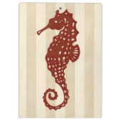Seahorse Silhouette Klembord (Achterkant)