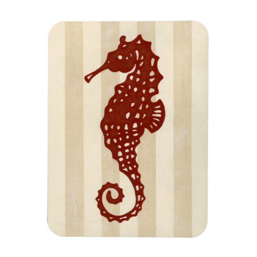 Seahorse Silhouette Magneet (Verticaal)