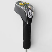 Seahorse Silhouette Monogram w Foto Golfheadcover (Schuin)