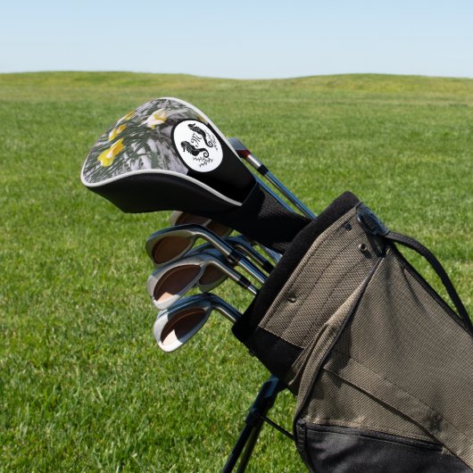 Seahorse Silhouette Monogram w Foto Golfheadcover (Insitu)
