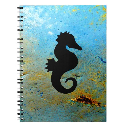 Seahorse Silhouette Notitieboek (Voorkant)