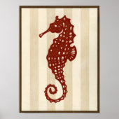 Seahorse Silhouette Poster (Voorkant)