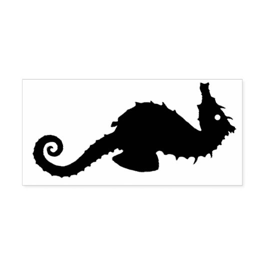 Seahorse silhouette rubberstempel (Afrduk)