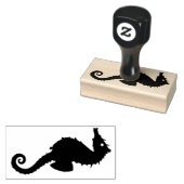 Seahorse silhouette rubberstempel (Gestempeld)